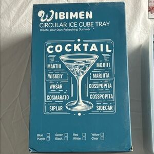 Blue Circular Ice Cube Tray